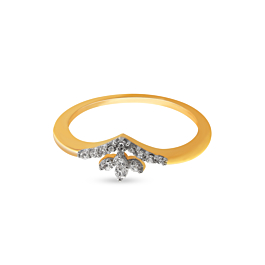 Glint O Petal Diamond Ring-EF IF VVS-18kt Yellow Gold-7