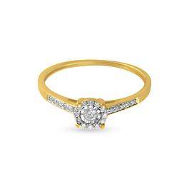 Enchanting Concentric Circle Diamond Ring-EF IF VVS-18kt Yellow Gold-7