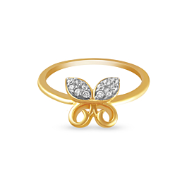 Radiant Butterfly Diamond Ring-EF IF VVS-18kt Yellow Gold-7