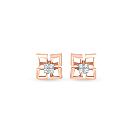 Dazzling Cubic Pattern Diamond Earrings-736A001366-1-EF IF VVS-18kt Yellow Gold-