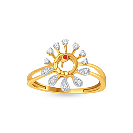 Adorable Mayuri Diamond Ring-736A001520-1-EF IF VVS-18kt Yellow Gold-7