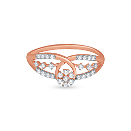 Entwined Floral Diamond Ring-736A001675-1-EF IF VVS-18kt Yellow Gold-7