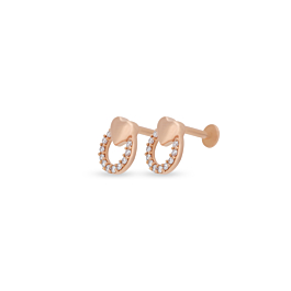 Petite Romantic Heartin Diamond Earrings-EF IF VVS-18kt Yellow Gold-