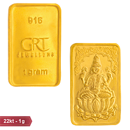 22KT 1 Grams Lakshmi Gold Bar