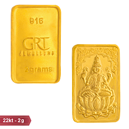 22KT 2 Grams Lakshmi Gold Bar