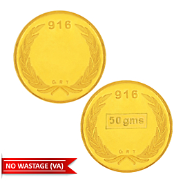 22KT 50 Grams Leaf Gold Coin