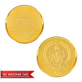 22KT Ganesha Gold Coin