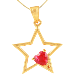 Adore Lovely Heart And Star Gold Pendants