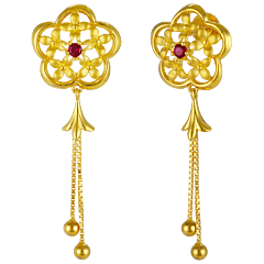 Fashionate Floral Customer Gold Earrings