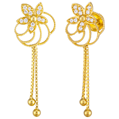  Fascinating Floral Gold Earrings