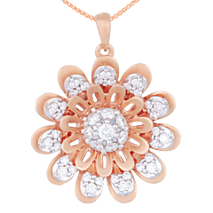 Stupendous Floral Diamond Pendants