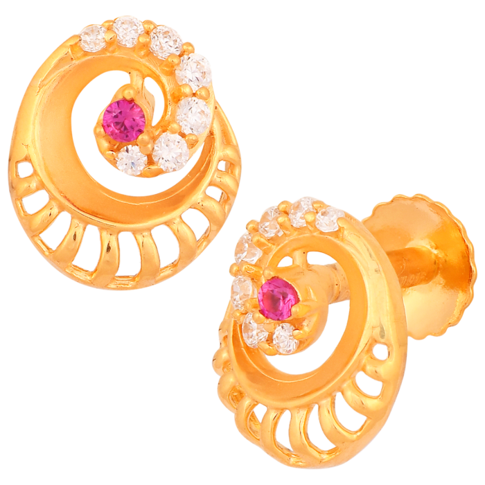 Buy Gold Earrings 4D443097 GRT Jewellers