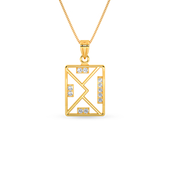 Amorous Envelop Design Gold Pendant