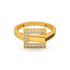 Interlinked Square Shape Gold Ring