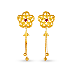 Fashionate Floral Customer Gold Earrings