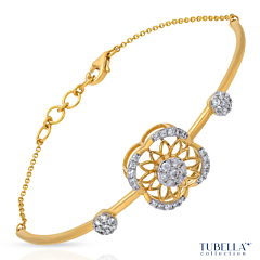 Gleaming Floral Diamond Bracelet - Tubella Collection