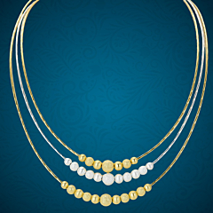 Appealing Triple Layer Beaded Silver Necklaces