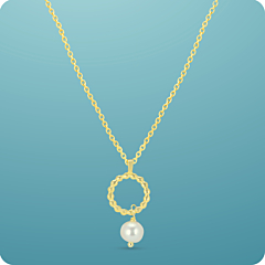 Pretty Pearl Drop Silver Necklace