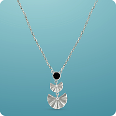 Exotic Double Frills Silver Necklace