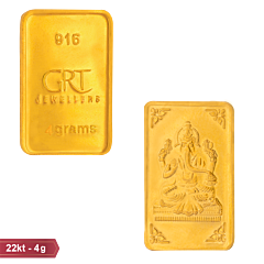 22KT 4 Grams Ganesha Gold Bar