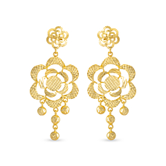 Ethereal Floral Gold Earrings