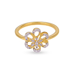 Pretty Twinkling Floral Diamond Rings
