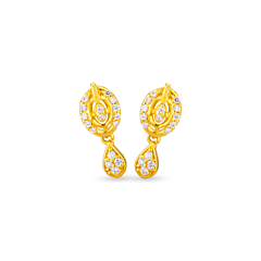 Azure Beauty Gold Earrings