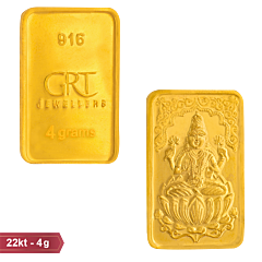 22KT 4 Grams Lakshmi Gold Bar
